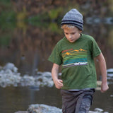 Rainbow Mountain Youth Crew-Neck Tee - Sky Blue