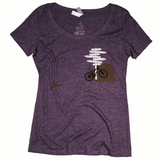 Mountain Bike Trailhead Scoop-Neck Tee - Purple