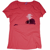 Mountain Bike Trailhead Scoop-Neck Tee - Red