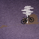 Mountain Bike Trailhead Crew-Neck Tee - Purple