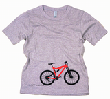 Lost Sierra Tread Bike Crew-Neck Youth Tee - Gray